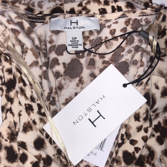 LAST ONE AVAILABLE!! New H by Halston Women's Leopard Print Wrap Dress - Picture 5 of 11